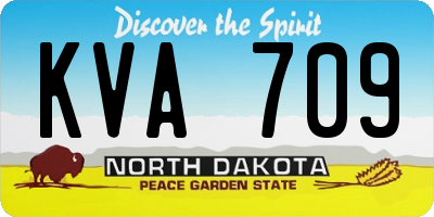 ND license plate KVA709