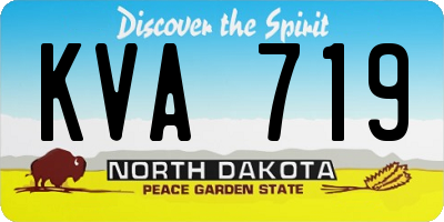 ND license plate KVA719