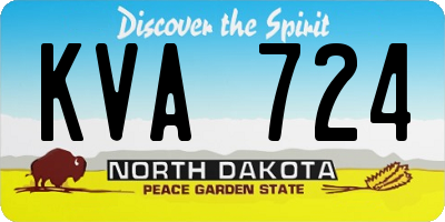 ND license plate KVA724