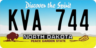 ND license plate KVA744