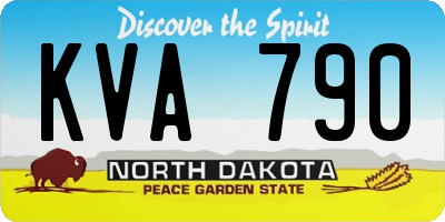 ND license plate KVA790