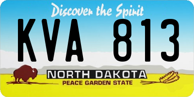 ND license plate KVA813