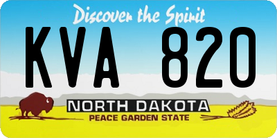 ND license plate KVA820
