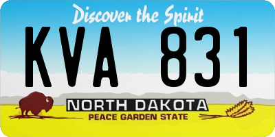 ND license plate KVA831