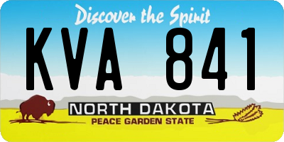 ND license plate KVA841
