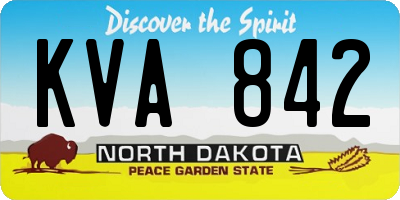 ND license plate KVA842