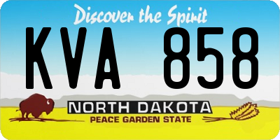 ND license plate KVA858