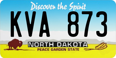 ND license plate KVA873