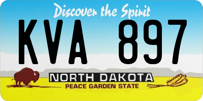 ND license plate KVA897