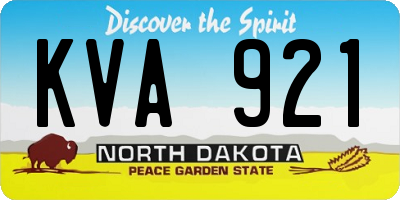 ND license plate KVA921