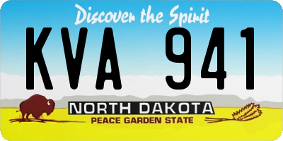 ND license plate KVA941