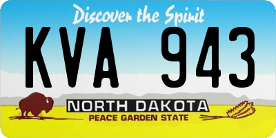 ND license plate KVA943