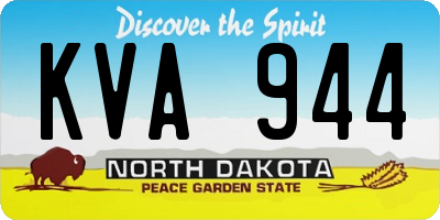 ND license plate KVA944