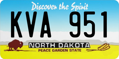 ND license plate KVA951