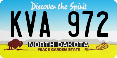ND license plate KVA972