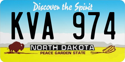 ND license plate KVA974