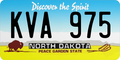 ND license plate KVA975