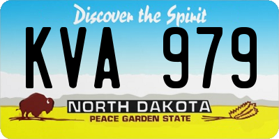 ND license plate KVA979
