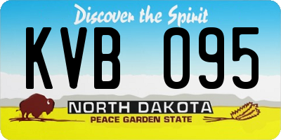 ND license plate KVB095