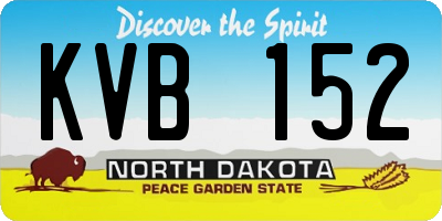 ND license plate KVB152