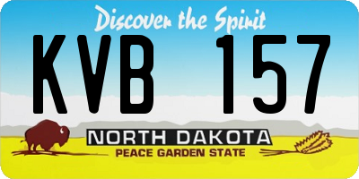 ND license plate KVB157