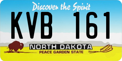 ND license plate KVB161