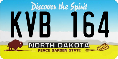 ND license plate KVB164