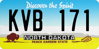 ND license plate KVB171