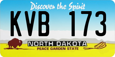 ND license plate KVB173