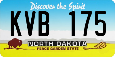 ND license plate KVB175