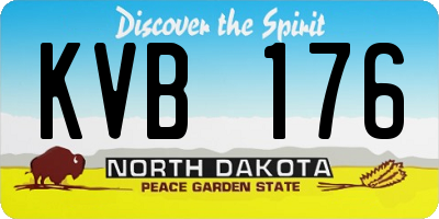 ND license plate KVB176