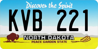 ND license plate KVB221