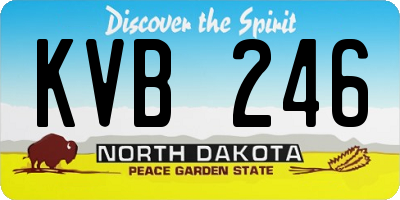 ND license plate KVB246