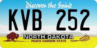 ND license plate KVB252