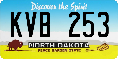 ND license plate KVB253