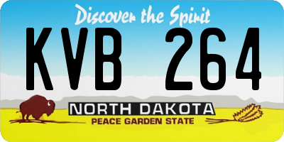 ND license plate KVB264