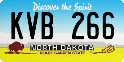 ND license plate KVB266