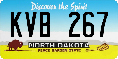 ND license plate KVB267