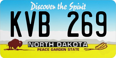 ND license plate KVB269