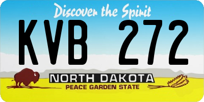 ND license plate KVB272