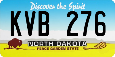 ND license plate KVB276