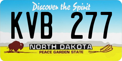 ND license plate KVB277