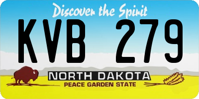 ND license plate KVB279
