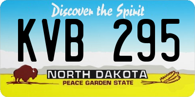 ND license plate KVB295