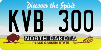 ND license plate KVB300