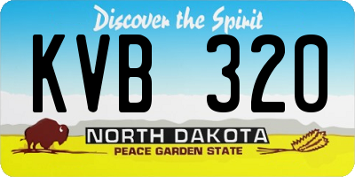 ND license plate KVB320