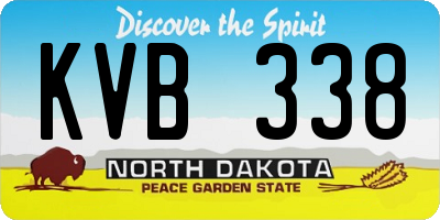 ND license plate KVB338