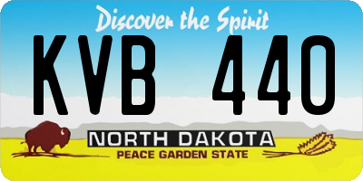 ND license plate KVB440
