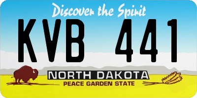 ND license plate KVB441