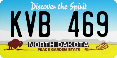 ND license plate KVB469